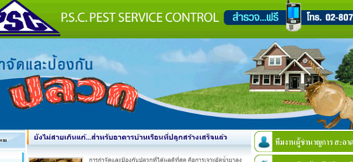 เว็บไซต์สำเร็จรูป Ninenic -ผลงานออกแบบเว็บไซต์ web design client-  บริการกำจัดและป้องกัน ปลวก มด  แมลงสาบ เห็บ หมัด หนูและยุง